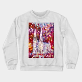 Gothic Grandeur: St. Patrick's Cathedral in New York Crewneck Sweatshirt